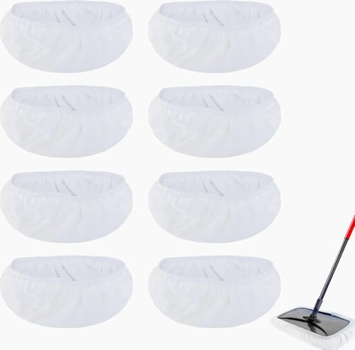 Lot de 8 têtes de rechange pour balai à franges O Cedar Hardwood Floor'N More - 20,3 x 38,1 cm - Recharges de serpillères réutilisables en coton pour une utilisation humide et sèche - 38,1 x 20,3 cm