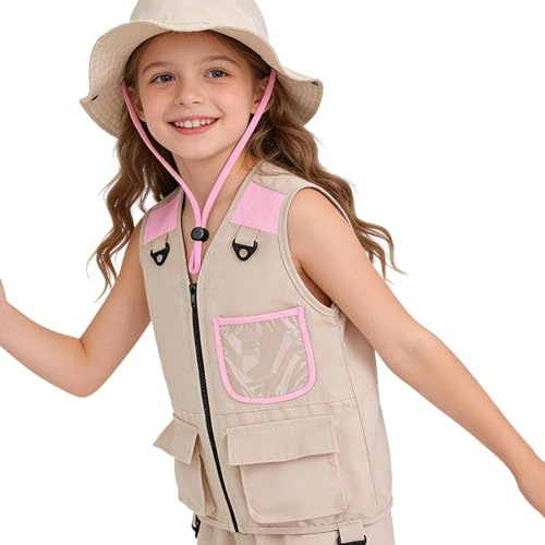 Gilet Da Pesca Per Bambini | Con Vestiti Traspiranti Tascabili - Kit Gilet Da Esploratore Per Bambini All'aperto - Per Ragazzi E Ragazze Escursionismo All'aperto Pesca Campeggio Esplorazione Trekking