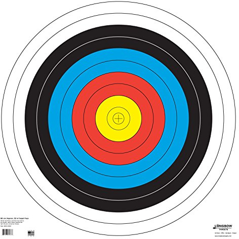 Bogenschießen 40 cm & 80 cm Zielscheiben von Langbogen, 15 Pack (80cm) Folded