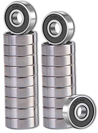 20 Pcs 608-2RS Ball Bearings – Bearing Steel and Double Rubber Sealed Miniature Deep Groove Ball Bearings for Skateboards, Inline Skates, Scooters (8mm x 22mm x 7mm)