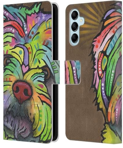 Head Case Designs Offizielle Dean Russo Amy Hunde 3 Leder Brieftaschen Handyhülle Hülle Huelle kompatibel mit Samsung Galaxy M14 5G