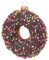 Krebs Glas Lauscha - Weihnachtsdekoration/Christbaumschmuck aus Glas - Amerikanischer Donut mit Glitzer - Größe: ca. 9 cm