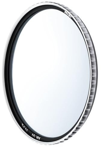 NiSi Filtro Air UV 395nm per obiettivi da 77mm – Trasmissione del 99,9%, rivestimento ULRC a 48 strati per resistenza a graffi, macchie, acqua e olio, e riflettività 0,1%