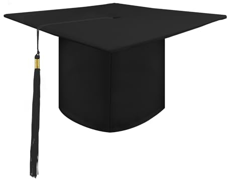 AUYAO Bachelor Hut Abschluss Hut Unisex Doktorhut Verstellbar Graduation Cap Absolventenhut hüte Geschenk für Abitur Studium Master Bachelor Abschluss Examen Hochschule Doktortitel Student (Schwarz)