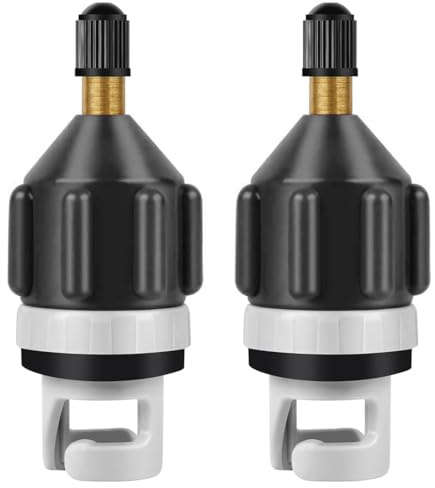 RVYEIOP 2 pièces Adaptateur gonfleur Paddle, Vertical gonfleur Matelas Gonflable, Adaptateur de Valve pour Moteur de Paddleboard Vertical, Valve de Pompe à air pour Paddleboard Gonflable (Noir).