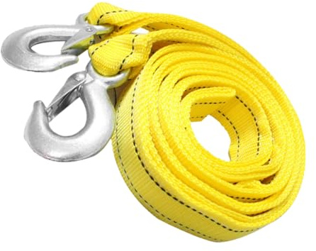 SOPOTUTU Correa Arrastre Nylon Resistente Doble con Gancho Metálico Sólido para Coche Camión Remolque Seguridad Vehículos