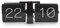 Karlsson Flip Clock No Case - Schwarz - 36x8,5x14cm - Rechteck - Stahl - Wanduhr Modern Wohnzimmer - Wanduhren