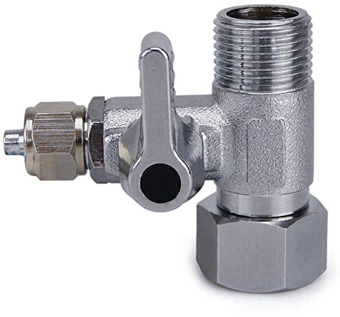 smardy Absperrhahn Absperrventil Adapter T-Stück 3/8x3/8x1/4 zum Anschluss von 2 Geräten für Side by Side Kühlschrank Osmoseanlage Wasserfilter Kaffeemaschine