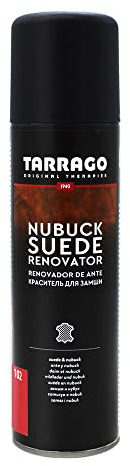 Tarrago Nubuck Suede Renovator 250 ml | Spray Impermeabilizante | Renovador para Zapatos, Bolsos, Textil, Ante y Nubuck | Waterproof - Agua y Lluvia ((102) Rojo Claro)