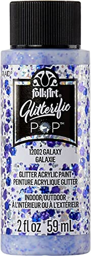 Folkart Glitterific Pop Acrylic Paint 2oz-Galaxy -FAGP2OZ-12002