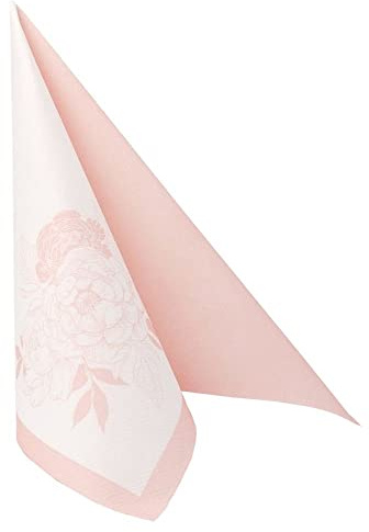 50 Servietten Blume 40x40 cm stoffähnlich Airlaid - ELENA rose