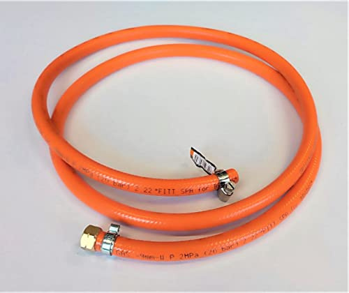ZaTeChS Propan Butan Tuyau de gaz 150cm (1.5m) | 20 Bar | Ø9mm | 1/4 Pouces LKS Raccordement a rapidevec raccord | jusqu'à -30°C | Pantalon pour Le Camping, Les barbecues à gaz