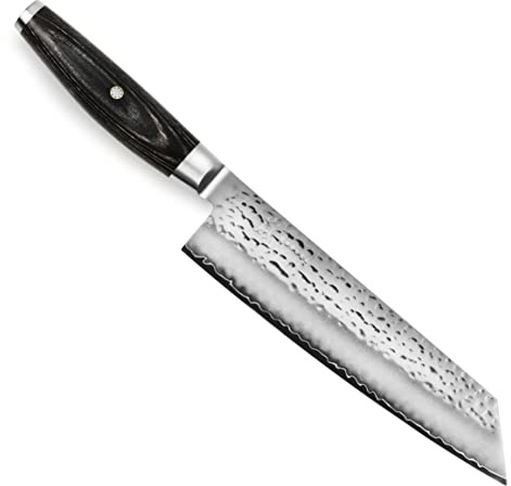 Yaxell Kochmesser KETU Kiritsuke mit Klinge aus Lagenstahl und Griff aus Buchenholz Pakka in der Farbe Schwarz, Länge: 20 cm, 34934