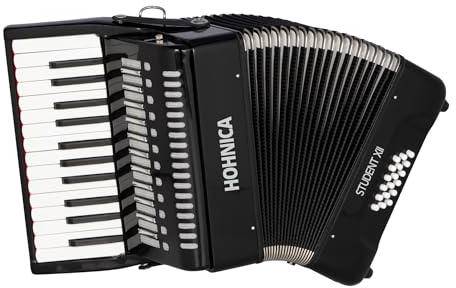Hohner 44 Key Student XII Piano Accordion (Black)