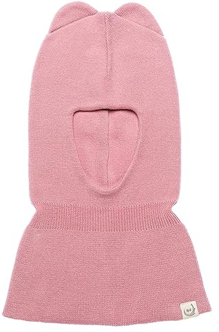 KNITAS Berretto in Cotone per Bambini, Invernale, Caldo, Lavorato a Maglia, per Ragazzi e Ragazze, 1-3 Anni, Berretto a Doppio Strato di Colore Rosa, Taglia 44-48 cm