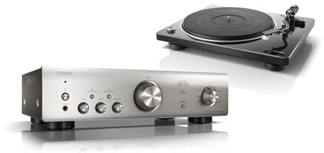 Denon DP-400 Turntable, Black + Denon PMA600NE HiFi Amplifier, Power Amplifier with Bluetooth