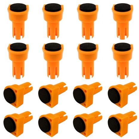 Woodworking Bench Dogs Set, 16pcs Workbench Positioning Plugs with Anti-Slip Grip Heavy-Duty Brake Blocks Tenon Clamps for Precision Planing Woodturning Joinery
