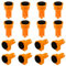Woodworking Bench Dogs Set, 16pcs Workbench Positioning Plugs with Anti-Slip Grip Heavy-Duty Brake Blocks Tenon Clamps for Precision Planing Woodturning Joinery