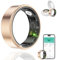 HPLSZCN Anillo inteligente multideporte, podómetro, monitor de frecuencia cardíaca, SpO2, sueño, IP68, resistente al agua, rastreador de fitness, Android iOS (dorado, 9)