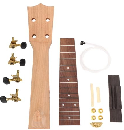 Ukulele Kit Guitar Neck String Woode 21in Oavslutade Ukulele -delar Som Skapar Personligt Musikinstrument Som är Lämplig för Familjeaktiviteter