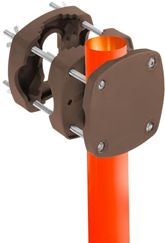 4smile Support de parasol SunnyBoy pour balcon - Couleur taupe - Support de parasol de balcon flexible - Support de parasol compact - Remplace le pied de parasol de balcon