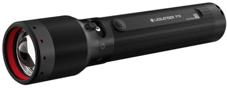 Ledlenser P7R Torcia LED ricaricabile, 2000 lm, 320 m, USB-C, IP68, 80 h, 4 modalità – Tattica per escursioni, emergenza