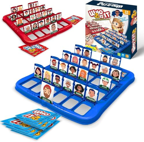 Qui Est Ce Jeux de Societe Devine Qui? Jeu de Devinettes Jeu en Famille pour 2 Joueurs Amusant Raisonnement Jeux Cartes À Deviner Jouet Plaisir pour Famille Fête