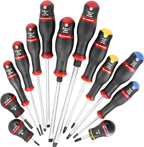 FACOM PROTWIST® Screwdriver Set, 13 pcs, Anti-Corrosion, High Torque, ATWH.J13
