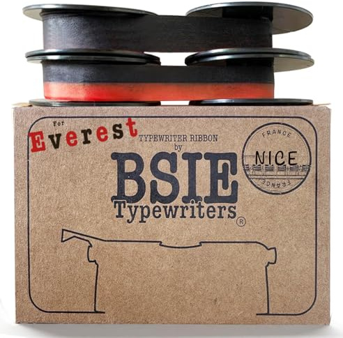 Band för skrivmaskin Everest – Bsie TypeWRITERS (1 x svart och röd + 1 x svart)