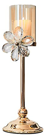 Kerzenhalterhalter Metall Retro Blume Kerzenständer Kerzenlicht Dinner Requisiten Licht Luxus Kerzenständer Home Einfache Moderne Dekoration, um Kerzen zu senden * 1 Kandelaber (Size : Small)