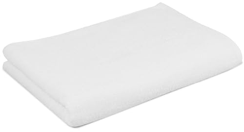 ZOLLNER Strandtuch - weiches und saugstarkes Badetuch in 150x220 cm - waschbar bis 95°C - Baumwolle in weiß - Oeko Tex® Zertifiziert