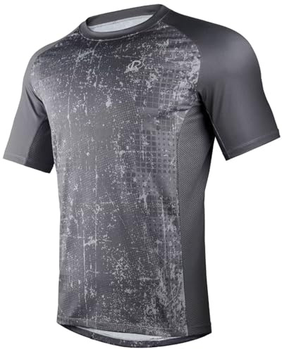 ROTTO MTB Jersey mountainbike cykelskjorta för män, kortärmad för MTB BMX nedförsbacke, fukttransporterande, snabbtorkande