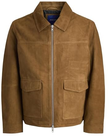 JACK & JONES Homme Jorsuede Veste Bomber Styd Aw24, Cognac, XL EU