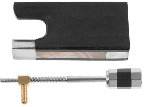 HONITANO Rana de Violín con Tornillo en Ébano, Suministro para Violines, Accesorio de Reemplazo para Estudiantes, Pieza de Violín Práctica y Compatible para Reparación y Mantenimiento