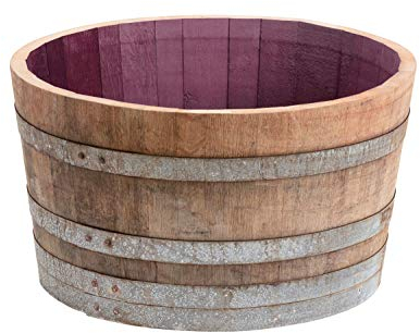 Temesso Barril Original como Estanque, macetero o tonel para Agua de Lluvia - Diámetro Aprox. 70cm !