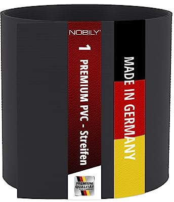 Premium Zaunsichtschutz HART-PVC / 1 x Streifen 2,525 m/Höhe 19 cm Anthrazitgrau - Zaun Sichtschutzstreifen Fachhandelsware für Doppelstabmattenzaun Zaun Sichtschutz anthrazit