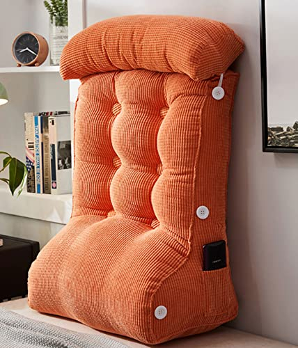 LICOIL Rückenkissen,Rückenkissen mit Armlehnen,Lesekissen/Stützkissen mit Füllung aus Zerkleinertem Memory Foam,Bequemes Kissen,Rückenkissen Bücherkissen