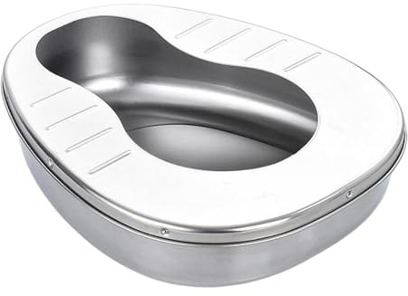 JAYIOLA Padella da letto WC con maniglia Pentola da camera riutilizzabile multiuso contenitore per pipì per uomini e donne legati al letto, Senza Copertura