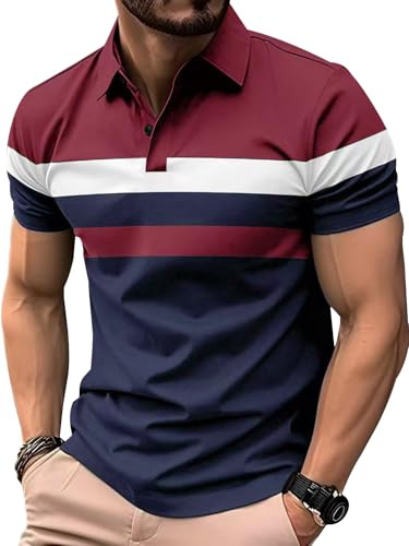 Comilaka Hombre Polo Casual Manga Larga Poloshirts Algodón Camiseta M-4XL