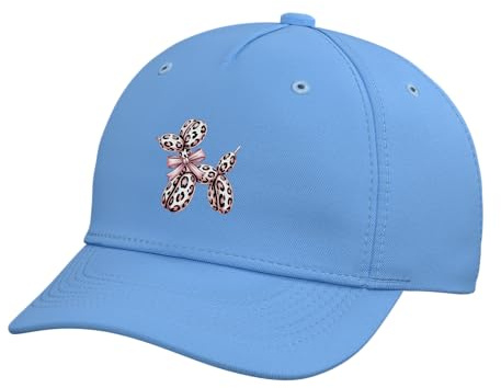 Balloon Artist Balloon Dog Balloon Twister Adjustable Printed Baseball Hat, Light Blue