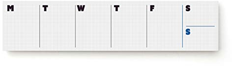 JSTORY Sticky Planner Adhesive Paper Note Columnar Scheduler Organizer to-do One Size Grid White