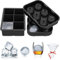 Lot de 2 Bac a Glacon Silicone, Grand Glacons Moule & Moule à Glaçons Rond avec Entonnoir, Sans BPA, Faciles à Retirer Bac Glacon pour Whisky, Cocktails, Aliments Pour Bébé, Fruits