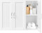 Yaheetech Armario de Baño Pared 75 x 60 x 31 cm Mueble Baño Suspendido con 3 Puertas Armario Colgante para Cocina Cuarto de Baño Altura Ajustable