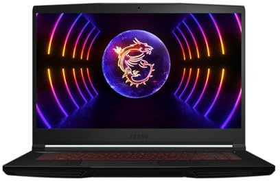 MSI Thin GF63 15 Inch FHD Gaming Laptop - (Intel Core i5-12450H, Nvidia GeForce RTX 2050, 16GB RAM, 512GB SSD, Windows 11 Home) - Black