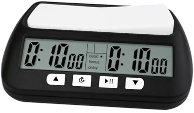 Generic Pendule Echecs Horloge Echec Pendule Echec Chess Clock Horloge D'échecs Professionnelle pour Un Jeu Compétitif, Noir