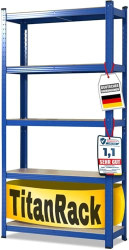 Estantería KARAT para cargas pesadas, 5 estantes, azul, 200 x 120 x 60 cm, para garaje, sótano, taller