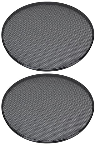 Plyisty 2pcs Colon de Haut-Parleur en Acier à Froid en Maille, Diamètre Extérieur 220 Mm, pour Le Théâtre Domestique, Marin, Conférenciers de Bricolage Automobile Circle Décoratif