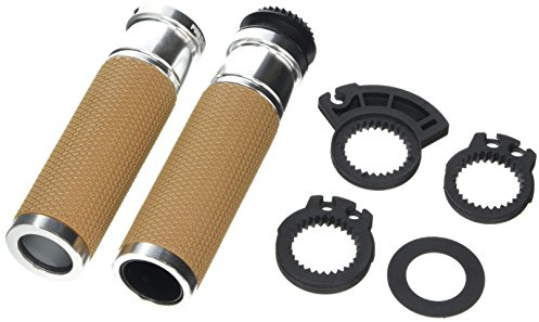 Puig 9190P Grips Vintage Set, Silver, 119 mm