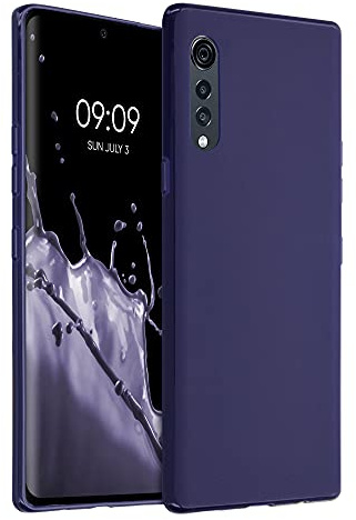 kwmobile Hülle kompatibel mit LG Velvet Hülle - weiches TPU Silikon Case - Cover geeignet für kabelloses Laden - Deep Ocean