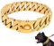 LINGYUN Goldkette Hundehalsband Hochleistungs-Choke Kubanische Hundekette für Große Hunde, 30 Mm Breite, Hundehalsband, Starke Stahlmetallglieder für Große Rassen,Gold,50CM/19.5in